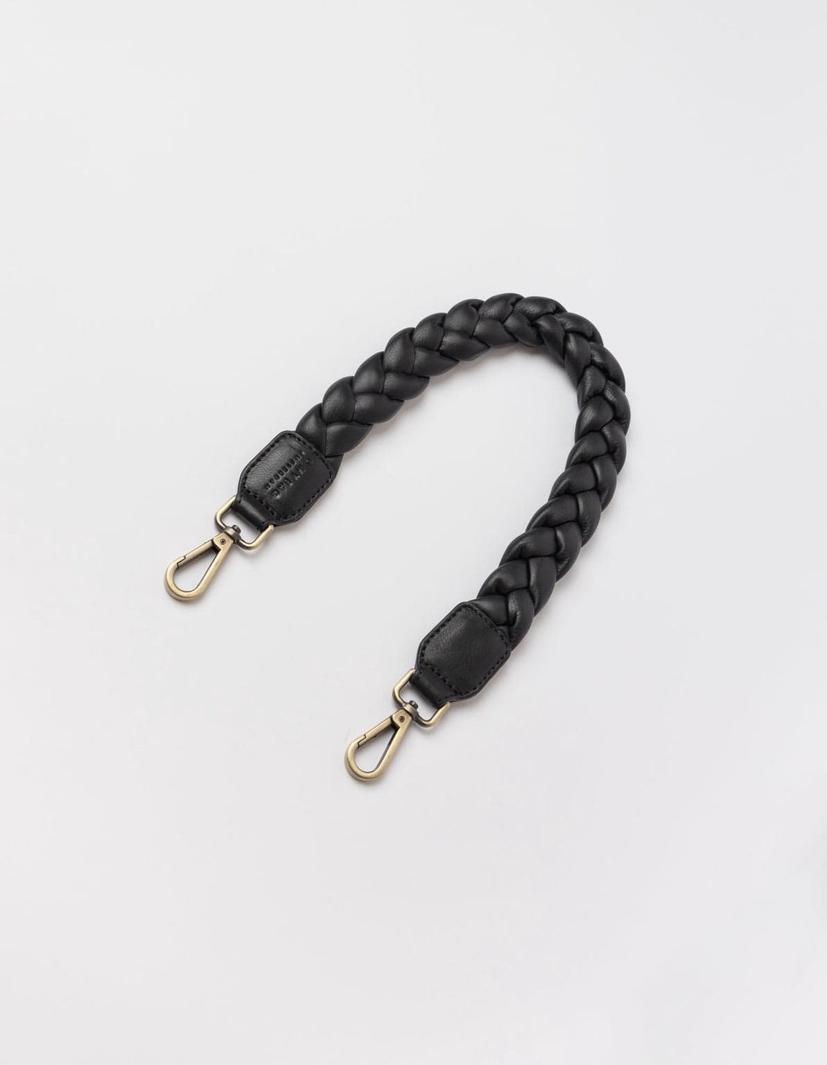 Braided Shoulder Strap Black Soft Grain Leather – O My Bag