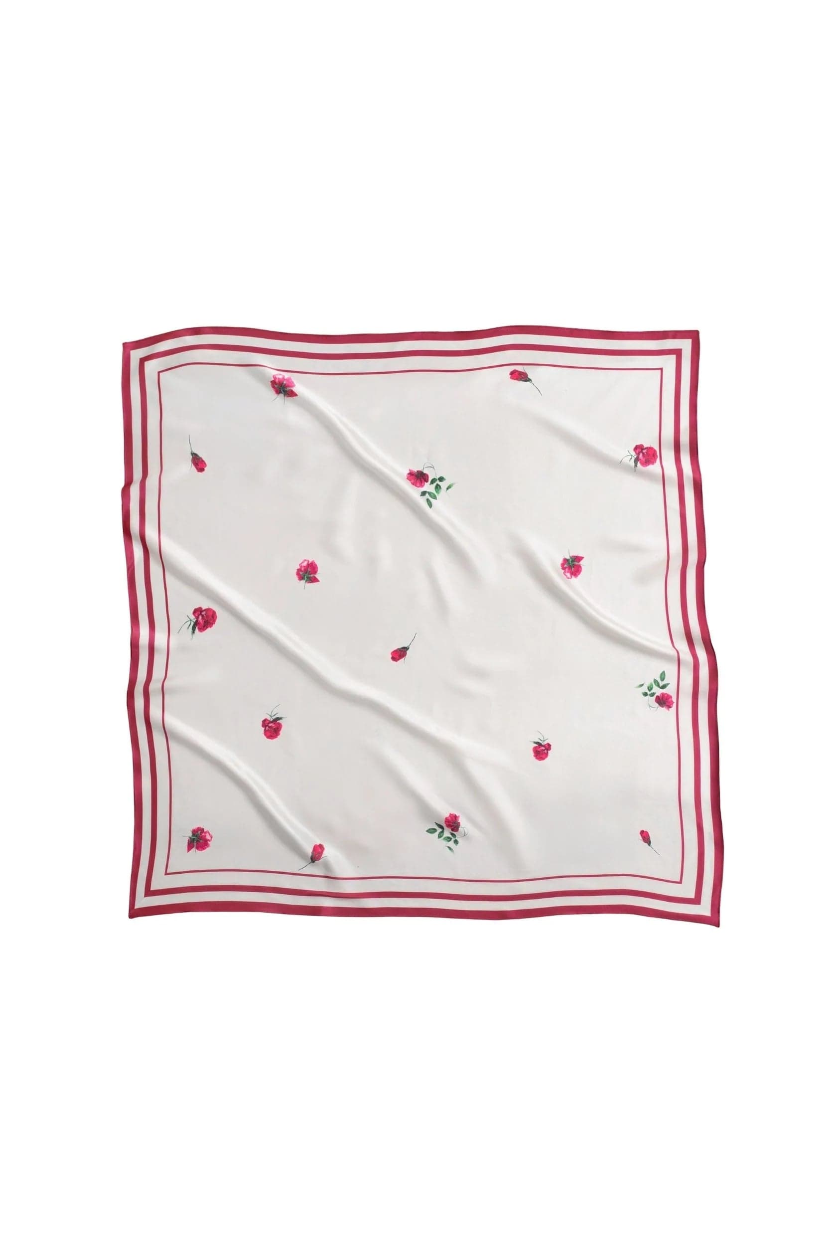 Red Collection Large Silk Scarf Floral – RainSisters