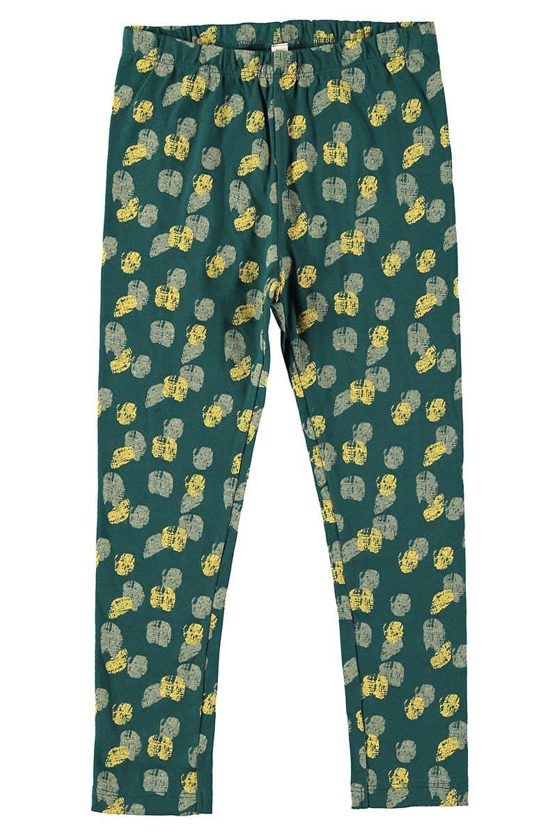 Lasten Leggingsit Footprints Blue/Green – TIRALAHILACHA