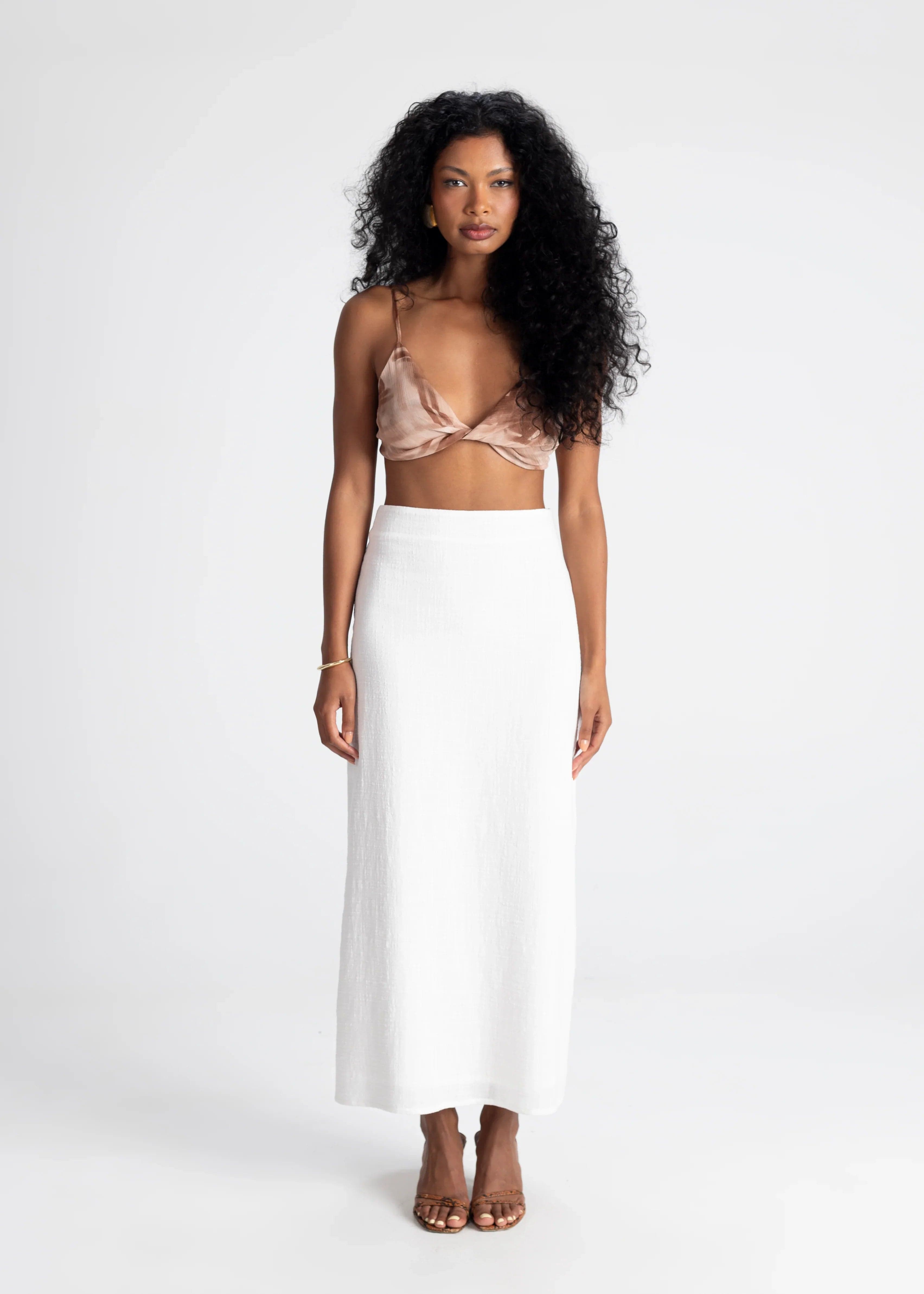 Margherita Cotton Skirt White – GUAJA.