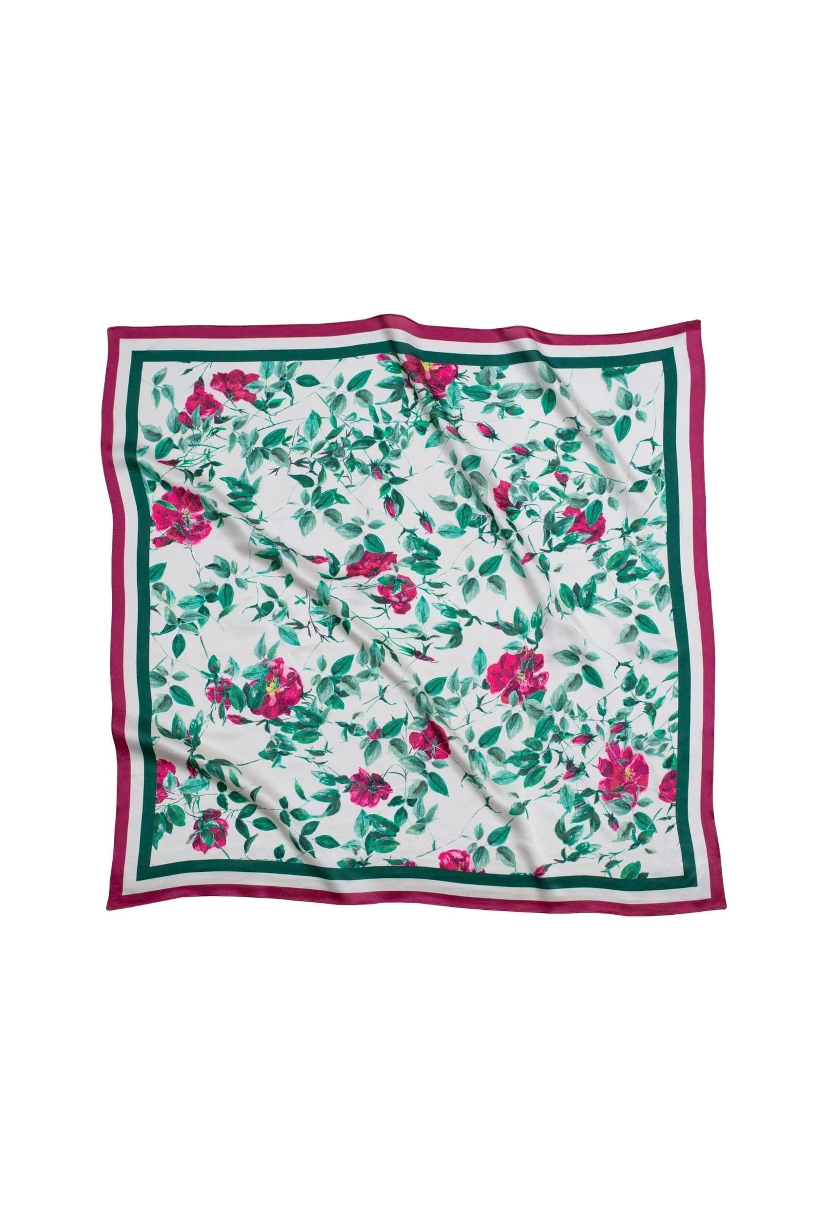 Red Collection Medium Silk Scarf Floral – RainSisters
