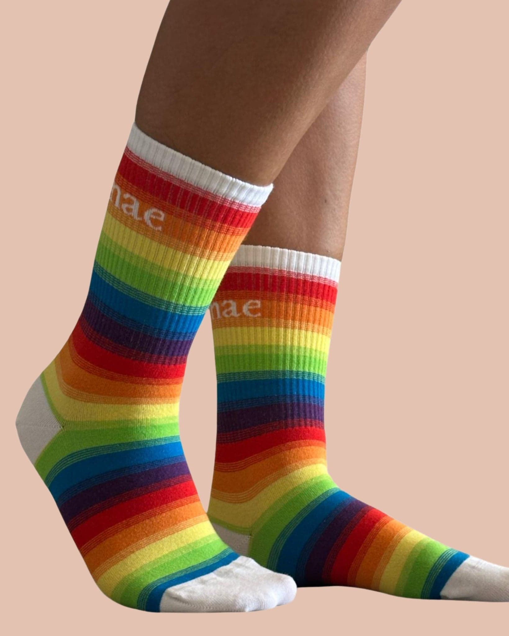 Rainbow Sukat Valkoinen – NAE Vegan Shoes
