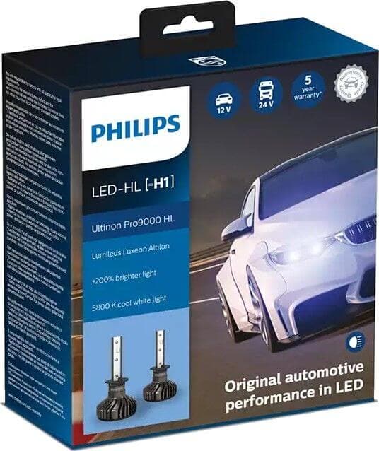 Led-polttimo, H1 Ultinon Pro9000, pari, Philips – Philips
