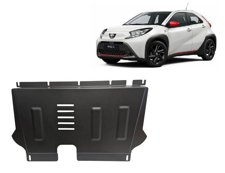 Pohjapanssari Toyota Aygo (2022➟), moottori, vaihdelaatikko, terästä – Scut Protection