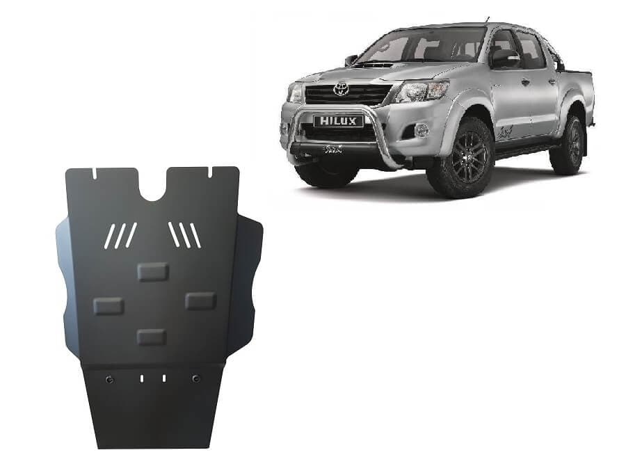 Pohjapanssari Toyota Hilux (2004-2015), vaihdelaatikko, tasauspyörästö, DPF , hiukkassuodatin, terästä – Scut Protection