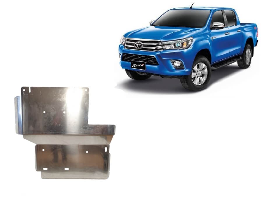 Pohjapanssari Toyota Hilux Revo (2016➟), tasauspyörästö, jakovaihteisto, alumiinia – Scut Protection