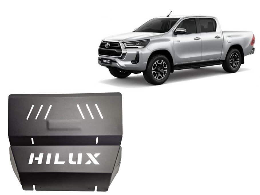 Pohjapanssari Toyota Hilux Invincible (2021➟), jäähdytin, terästä – Scut Protection