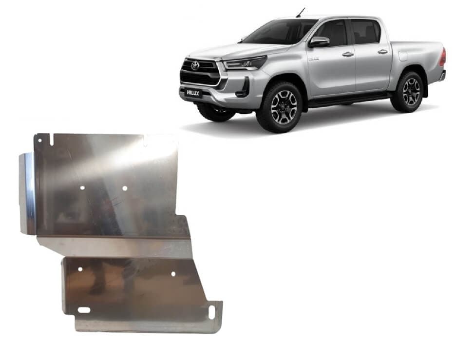 Pohjapanssari Toyota Hilux Invincible (2021➟), tasauspyörästö, jakovaihteisto, alumiinia – Scut Protection