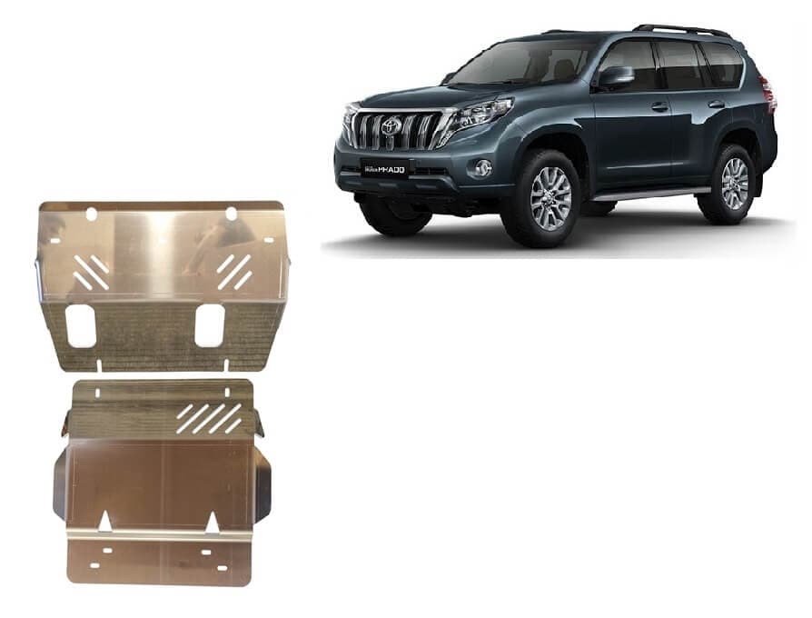 Pohjapanssari Toyota Land Cruiser (2009➟), moottori, jäähdytin, etupuskuri, alumiinia – Scut Protection