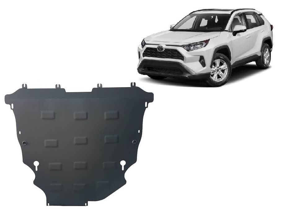 Pohjapanssari Toyota RAV4 (2018➟), moottori, vaihdelaatikko, jäähdytin, etupuskuri, terästä – Scut Protection