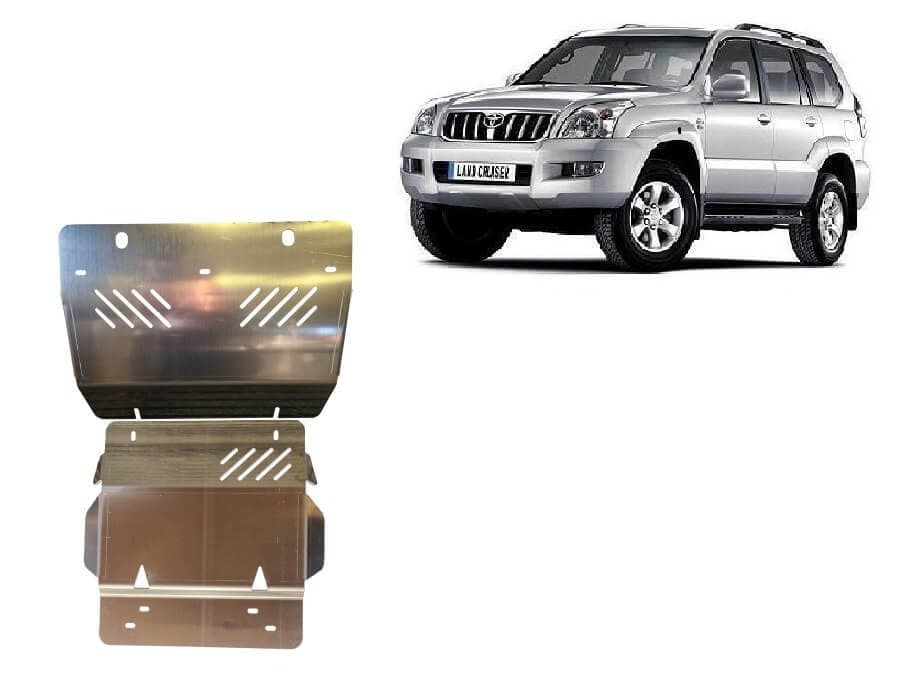 Pohjapanssari Toyota Land Cruiser (2002-2009), moottori, jäähdytin, etupuskuri, alumiinia – Scut Protection