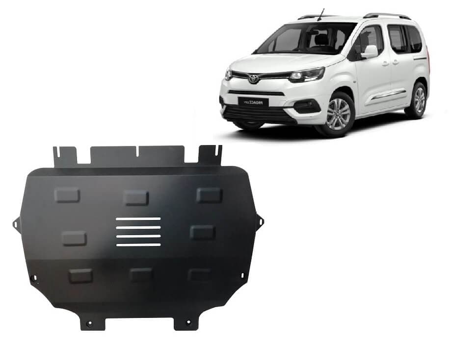 Pohjapanssari Toyota Proace (2019➟), moottori, vaihdelaatikko, jäähdytin, terästä – Scut Protection