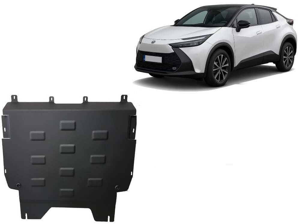 Pohjapanssari Toyota C-HR (2023➟), moottori, vaihdelaatikko, jäähdytin, terästä – Scut Protection