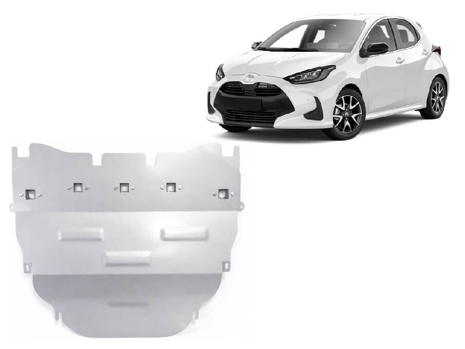 Pohjapanssari Toyota Yaris (2021➟), moottori, vaihdelaatikko, jäähdytin, alumiinia – Scut Protection