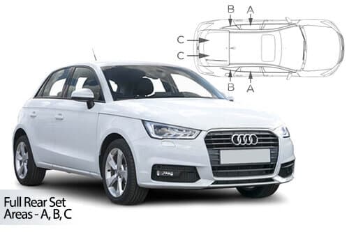 Häikäisysuojasarja Audi A1 Typ 8X, 5 ovinen (2010-2018), Car Shades – CarShades