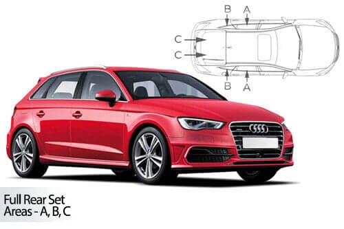 Häikäisysuojasarja Audi A3 Sportback Typ 8V, 5 ovinen (2012-2020), Car Shades – CarShades