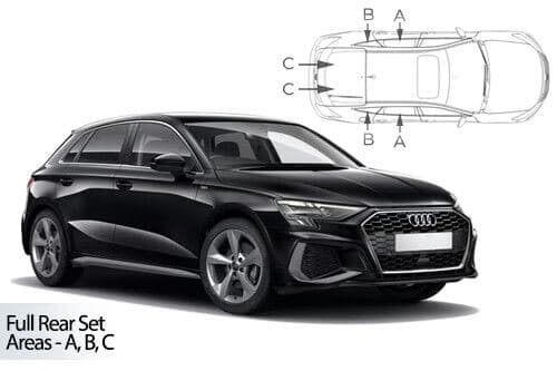 Häikäisysuojasarja Audi A3 sportback 8Y, 5 ovinen (2020➟), Car Shades – CarShades