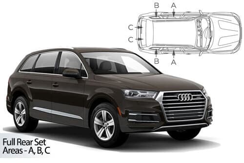 Häikäisysuojasarja Audi Q7 Typ 4M, 5 ovinen (2015➟), Car Shades – CarShades