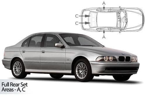 Häikäisysuojasarja BMW 5 Series E39, 4 ovinen (1995-2003), Car Shades – CarShades