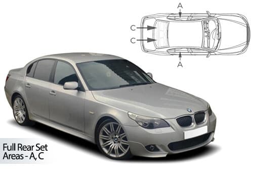 Häikäisysuojasarja BMW 5-Sarja E60, 4 ovinen (2003-2010), Car Shades – CarShades