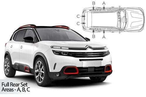 Häikäisysuojasarja Citroen C5 Aircross, 5 ovinen (2017➟), Car Shades – CarShades