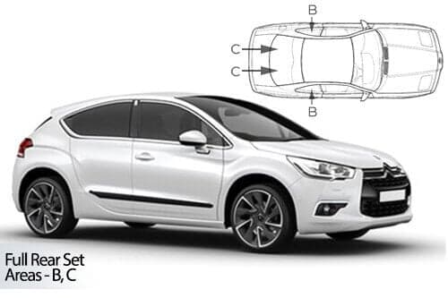 Häikäisysuojasarja Citroen DS4, 4 ovinen (2010-2018), Car Shades – CarShades