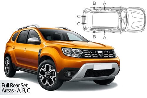 Häikäisysuojasarja Dacia Duster, 5 ovinen (2018➟), Car Shades – CarShades