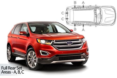 Häikäisysuojasarja Ford Edge, 5-ovinen (2015➟), Car Shades – CarShades