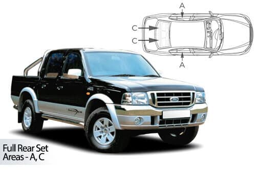 Häikäisysuojasarja Ford Ranger 3 D/C, 4 ovinen (2007-2011), Car Shades – CarShades