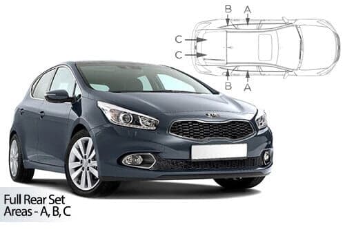 Häikäisysuojasarja Kia Ceed, 5 ovinen (2012-2018), Car Shades – CarShades