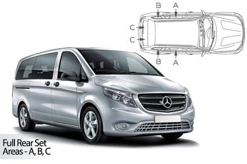 Häikäisysuojasarja Mercedes-Benz Vito XLWB 5-ovinen (2014➟), Car Shades – CarShades