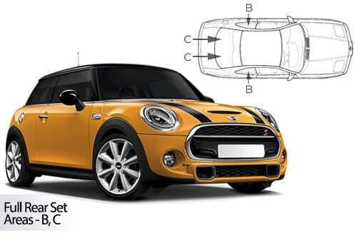Häikäisysuojasarja Mini Hatch, 3 ovinen (2014➟), Car Shades – CarShades
