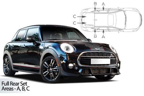 Häikäisysuojasarja Mini Hatch, 5 ovinen (2014➟), Car Shades – CarShades