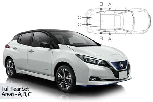 Häikäisysuojasarja Nissan Leaf, 5 ovinen (2018➟), Car Shades – CarShades