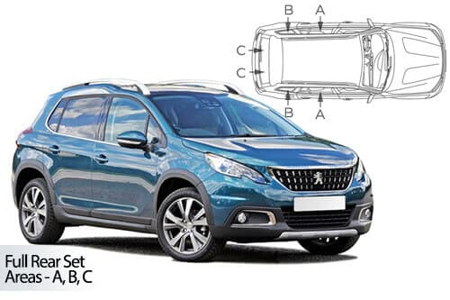 Häikäisysuojasarja Peugeot 2008, 5 ovinen (2013-2019), Car Shades – CarShades