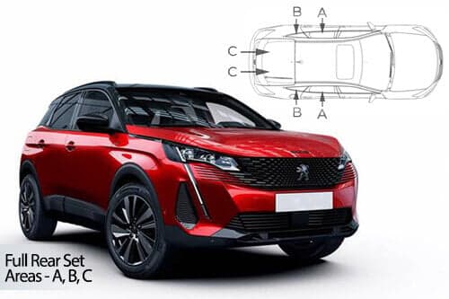Häikäisysuojasarja Peugeot 3008, 5 ovinen (2016➟), Car Shades – CarShades