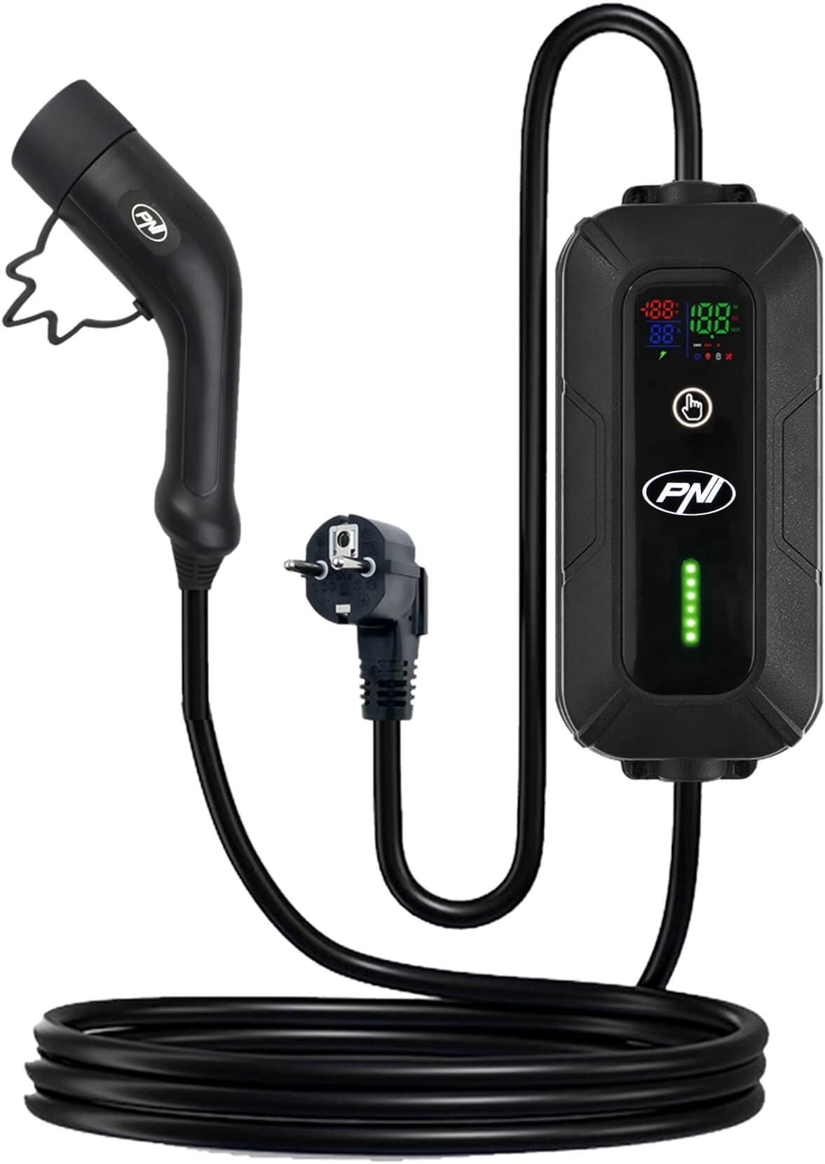 Sähköauton laturi 5 m | 1-vaihe | 3,5 kW | Type 2, PNI – PNI