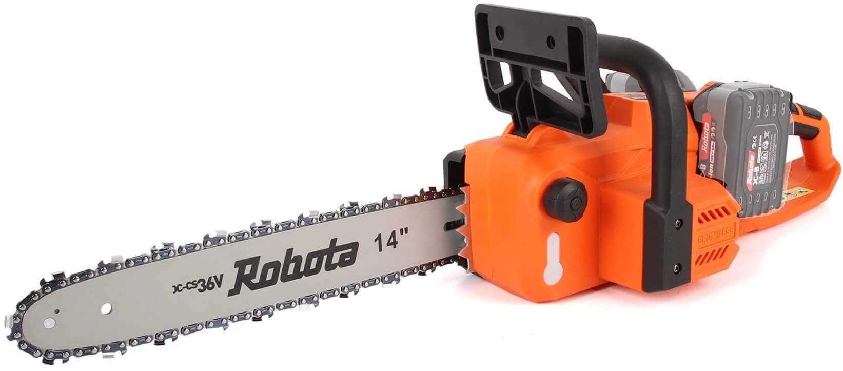 Akkukäyttöinen moottorisaha 36 V, Robota – Robota