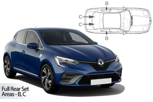 Häikäisysuojasarja Renault Clio (MKIV), 5 ovinen (2019➟), Car Shades – CarShades