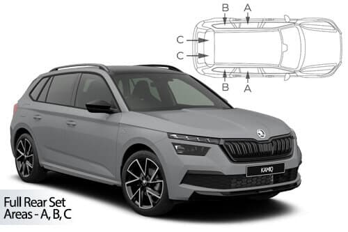 Häikäisysuojasarja Skoda Kamiq (2019➟), Car Shades – CarShades