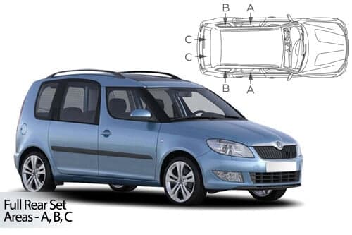 Häikäisysuojasarja Skoda Roomster, 5 ovinen (2006-2015), Car Shades – CarShades