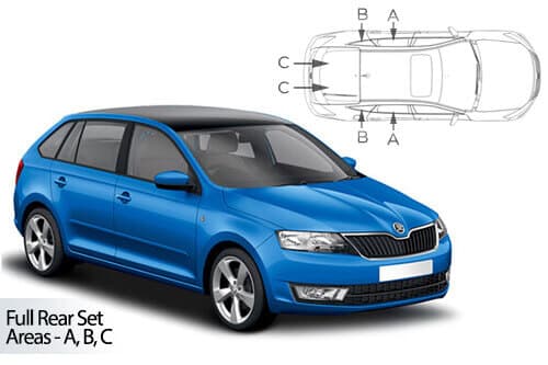 Häikäisysuojasarja Skoda Rapid Spaceback, 5-ovinen (2012-2019), Car Shades – CarShades