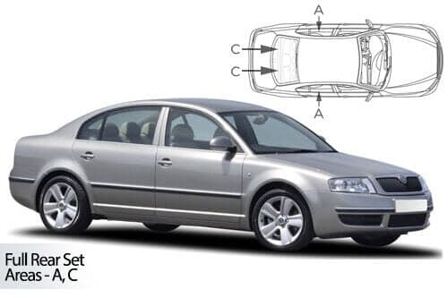 Häikäisysuojasarja Skoda Superb, 4 ovinen (2002-2008), Car Shades – CarShades