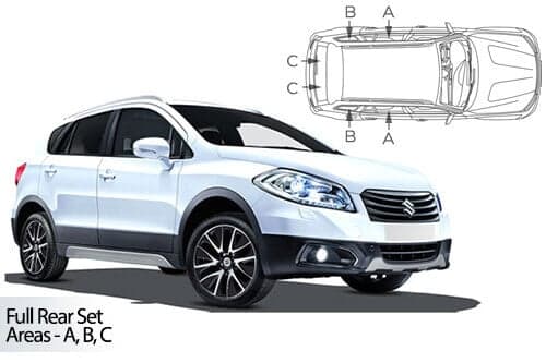 Häikäisysuojasarja Suzuki S-Cross, 5 ovinen (2013➟), Car Shades – CarShades