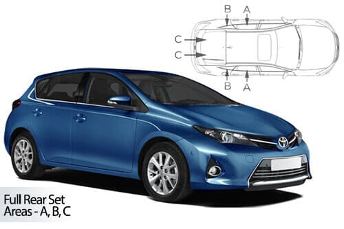 Häikäisysuojasarja Toyota Auris, 5 ovinen (2012-2018), Car Shades – CarShades