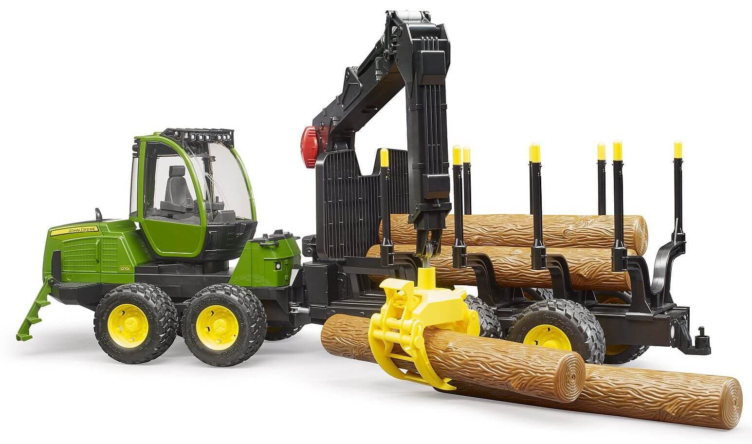 Lelu tukkien ajokone John Deere 1210E (1:16), Bruder – Bruder