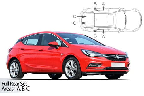 Häikäisysuojasarja Opel Astra, 5 ovinen (2016➟), Car Shades – CarShades
