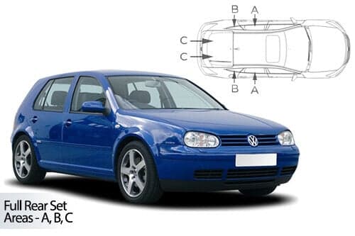 Häikäisysuojasarja Volkswagen Golf MK4, 5 ovinen (1997-2004), Car Shades – CarShades