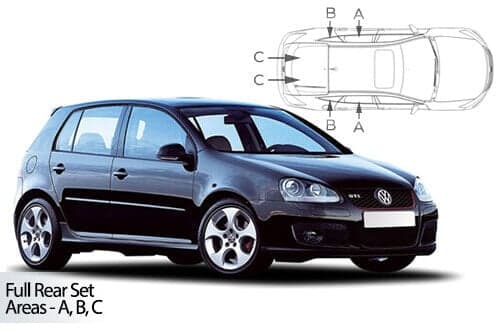Häikäisysuojasarja Volkswagen Golf MK5, 5 ovinen (2003-2008), Car Shades – CarShades