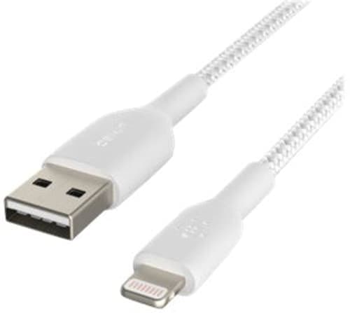 Belkin Lightning To Usb-a Cable Braided 3m Valkoinen – Belkin